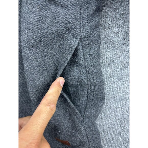 JACHS New York Jacket Mens XL Dark Gray Wool Blend Sherpa Lined Shirt Shacket - Picture 6 of 8
